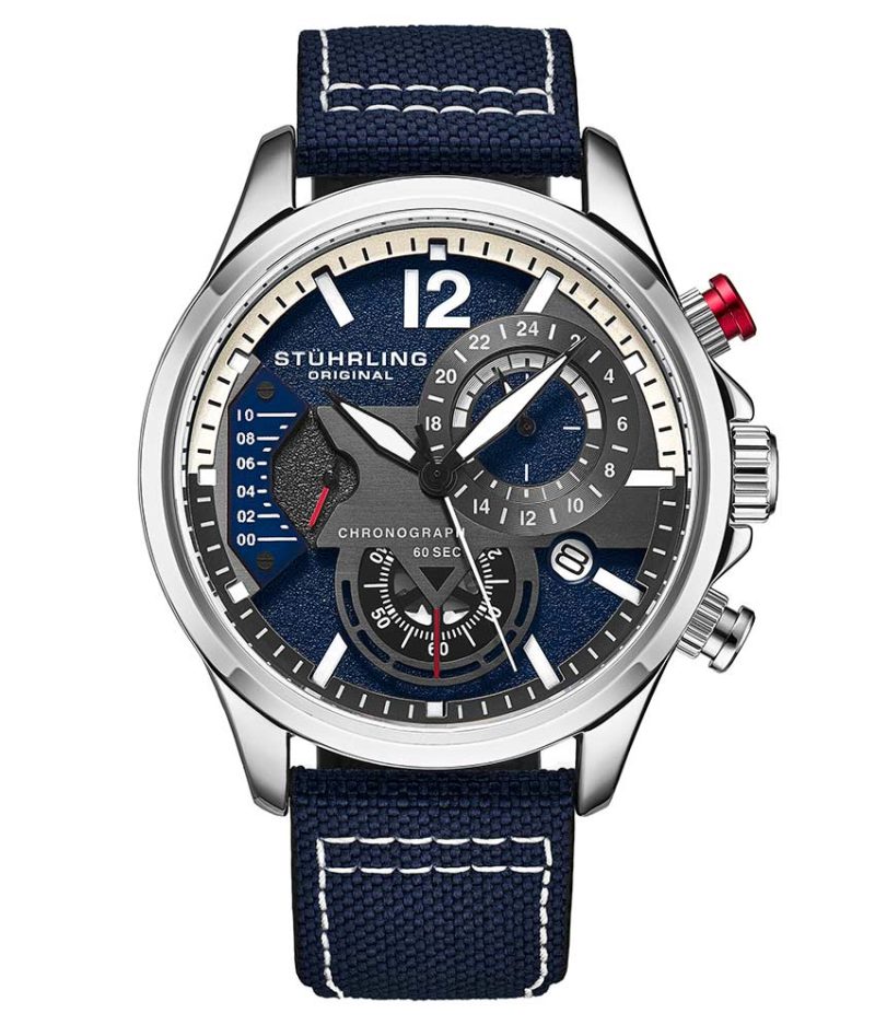 908.02 Stührling 45mm İsviçre Üretimi Erkek Kol Saati