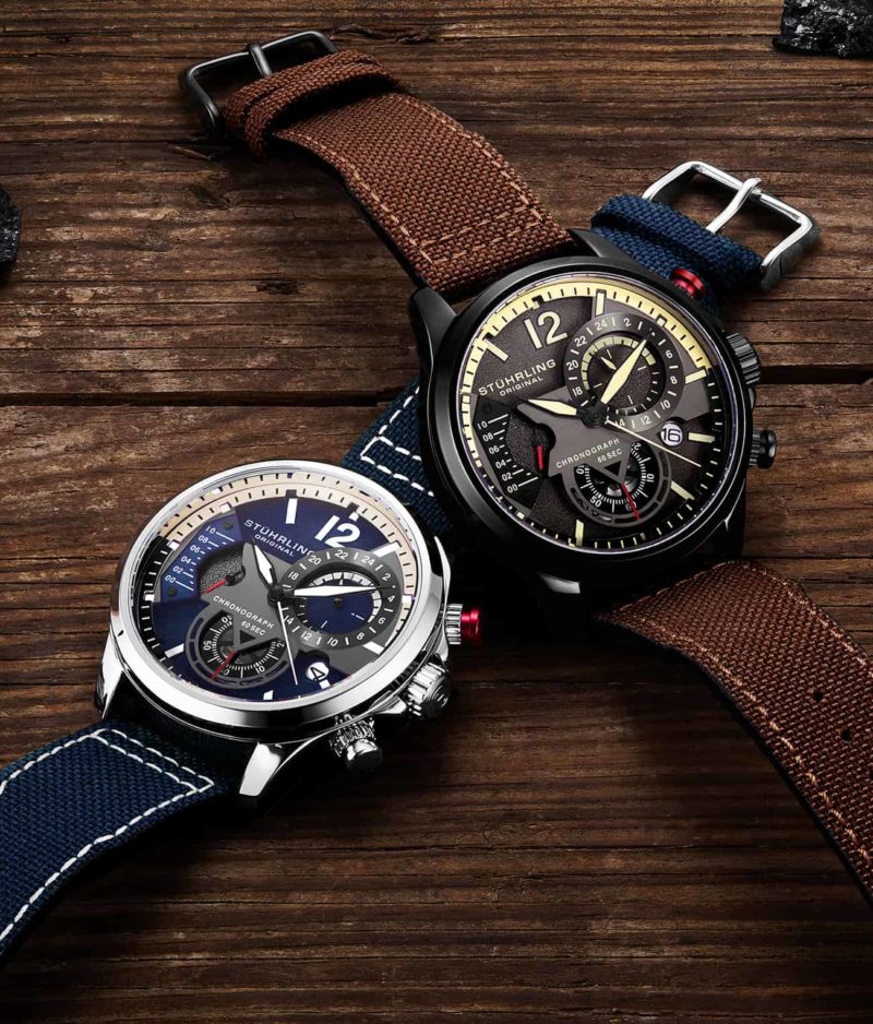 908.02 Stührling 45mm İsviçre Üretimi Erkek Kol Saati